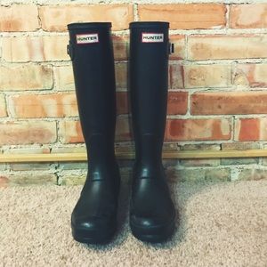 Hunter Tall Rain Boots- Matte Black
